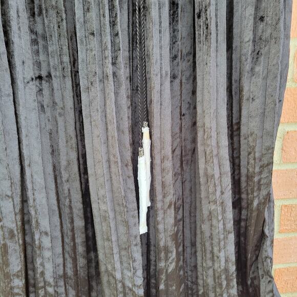 Soft Surroundings Vivian Black Velvet Accordian Pleated Maxi Skirt Petite Medium - Picture 4 of 5